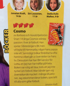 Cosmo fick höga betyg i tidningen KamratPosten