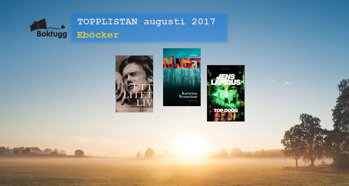 Topplista mest sålda eböckerna augusti 2017