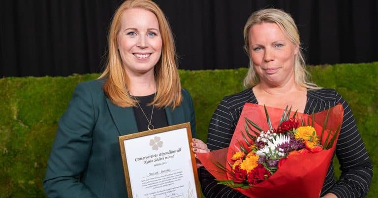 Annie Lööf Karin Söder-stipendiet Caroline Engvall