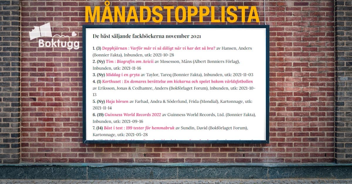 fackböcker topplista november 2021