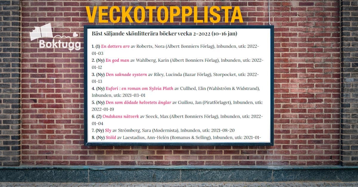 Topplista skönlitteratur