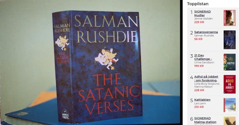 Satansverserna av Salman Rushdie på topplistor efter attacken