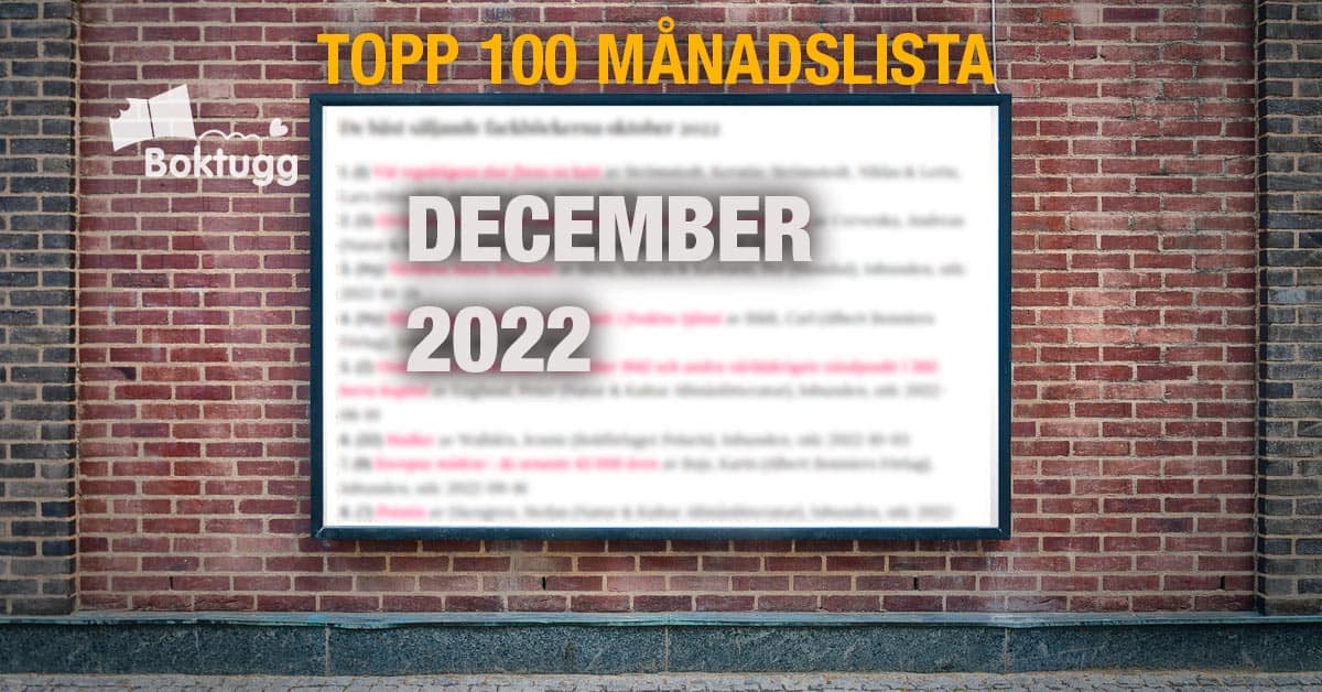 Topplista december 2022 mest sålda böcker