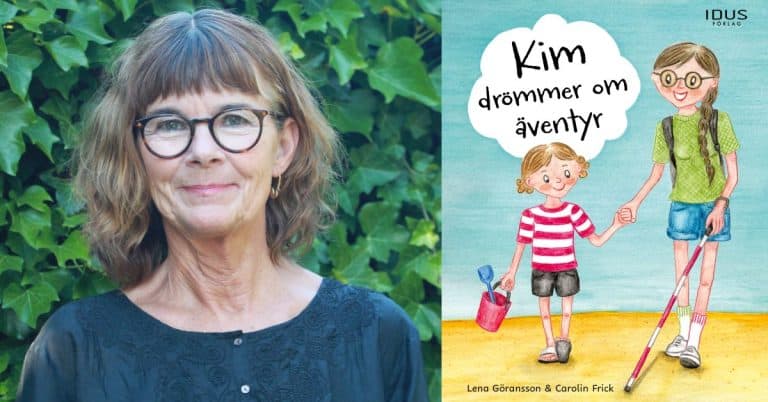 Lena Göransson debuterar med barnbok om att växa upp med en förälder som har dövblindhet