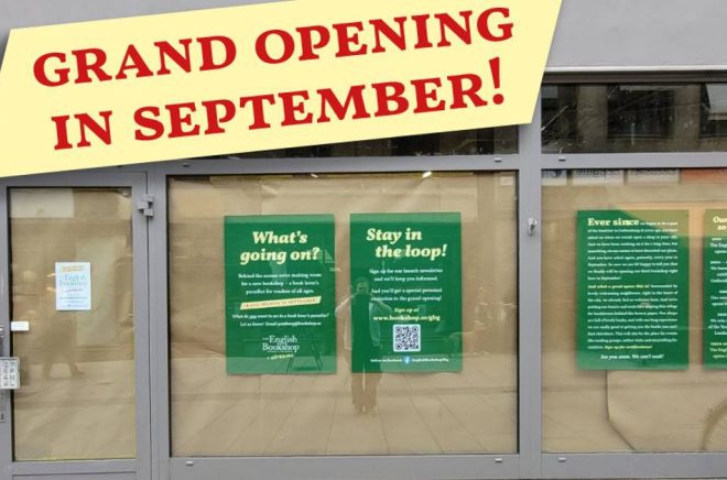 I september öppnar The English Bookshop sin butik i Göteborg.