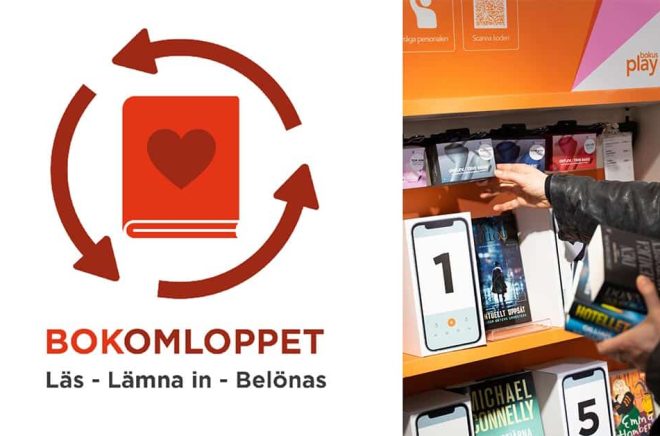 Bokomloppet är Akademibokhandelns nya tjänst som låter kunderna lämna in böcker och få presentkort i utbyte.