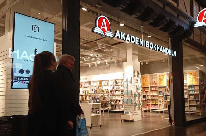 Akademibokhandeln på Väla köpcentrum utanför Helsingborg. Foto: Boktugg.