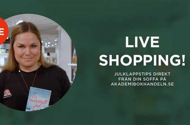 Akademibokhandeln lanserar live shopping på sin sajt. Pressbild.