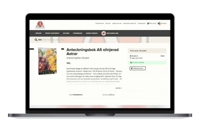 Nu blir anteckningsböcker sökbara på Akademibokhandelns webb. Foto: Akademibokhandeln