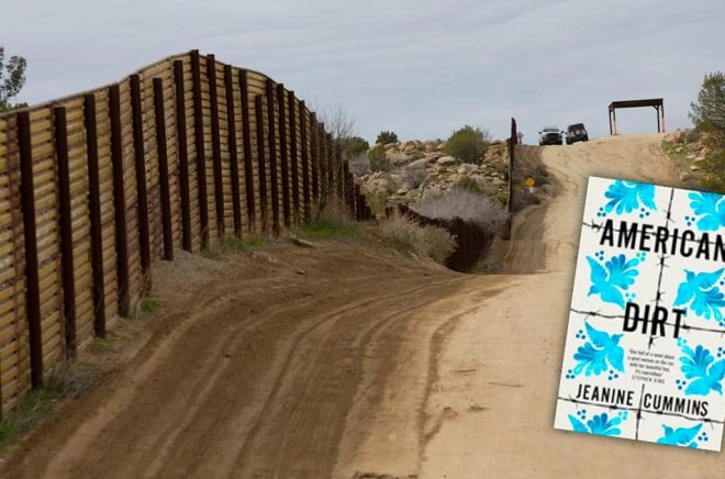 Gränsen mellan Mexiko och USA bevakas hårt, inte minst i Kalifornien. Den kontroversiella boken American Dirt har väckt heta känslor i USA. Bakgrundsfoto: iStock. Montage: Boktugg.