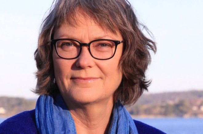 Författaren Annika Bengtsson fick kritikstöd från Region Halland 2018 för sin roman Såren som aldrig läker. Foto: Joanna Björkqvist