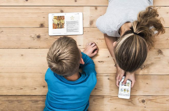 Barn är en viktig målgrupp för Nextory som gärna vill öka läsandet av eböcker. Foto: Nextory.