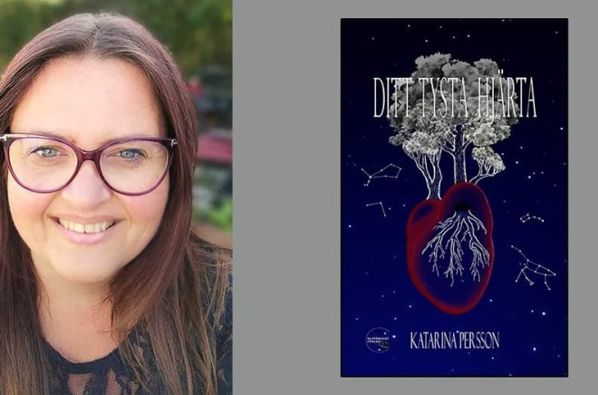 Katarina Persson med sin paranormala romance Ditt tysta hjärta. Privat foto