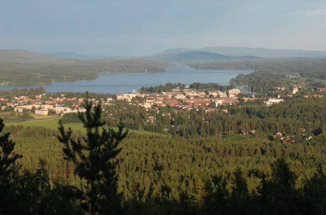 Utsikten från Bolleberget över Bollnäs. Foto: Bollnäs kommun