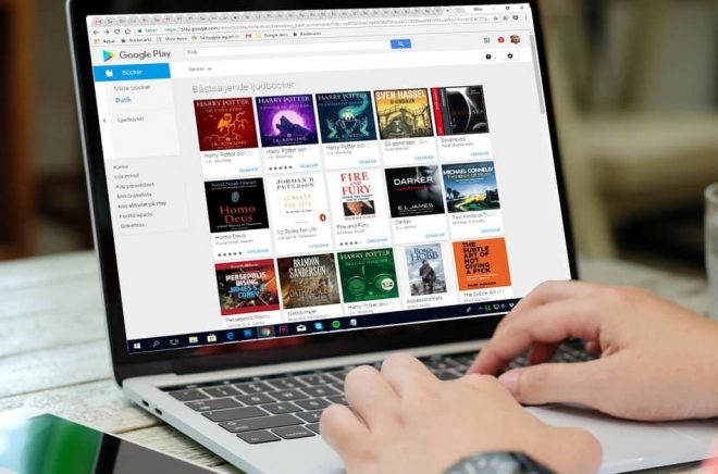 Google lanserar ljudböcker via sin Playtjänst. Foto: Fotolia. Montage: Boktugg.