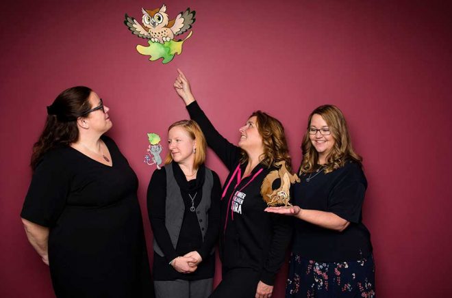 Teamet bakom Bonnierförlagen Lära: Marie Carlsson, Förlagschef, 
Maria de Flon, Senior förlagskoordinator, 
Anna Granlund, Marknads- och kommunikationsansvarig och Eva Skarp, Senior förläggare (på bilden saknas konsult Chris Qwist).