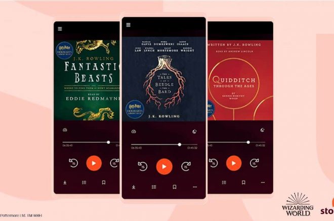 De tre fristående Harry Potter-berättelserna i serien Hogwarts Library blir ljudböcker på bland annat svenska. Foto: Pottermore/Storytel