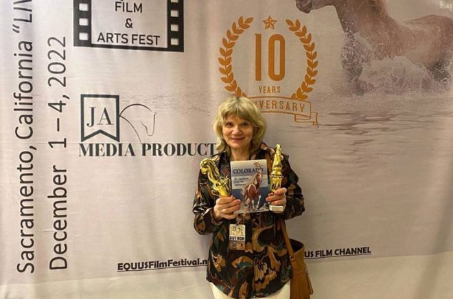 Helena Mansén vann två priser för sin bok vid Equus Film and Arts Fest i USA. Bild: Equus Film and Arts Fest