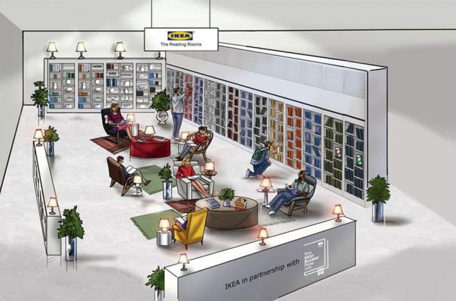 IKEA Reading Room är en tillfällig kampanj i varuhuset i Wembley 31 juli-5 aug. Foto: IKEA.