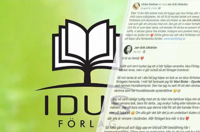 Det föddes som ett upprop i förlagets författargrupp på Facebook och resulterade i mängder av sålda böcker för Idus förlag. Bildmontage: Boktugg.