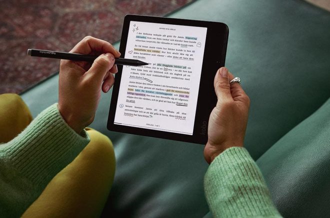 Kobos nya färgskärmar ger inte bara möjlighet till böcker med färgillustrationer utan även att stryka under med färg i böcker. Foto: Pressbild/Kobo.