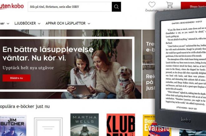 Kobo släpper en ny budhetmodell, Kobo Nia, i flera länder den 21 juli 2020. Dessutom lanseras prenumerationstjänsten Kobo Plus i Kanada. Skärmdump och montage: Boktugg.