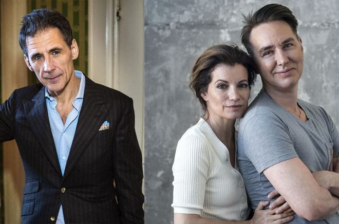 David Lagercrantz har skrivit både årets och decenniets mest lyssnade böcker hos Storytel (Foto: Cato Lein) men även Lars Kepler, en pseudonym för författarna Alexandra Coelho Ahndoril och Alexander Ahndoril (Foto: Ewa-Marie Rundquist), är populär bland ljudbokslyssnarna.