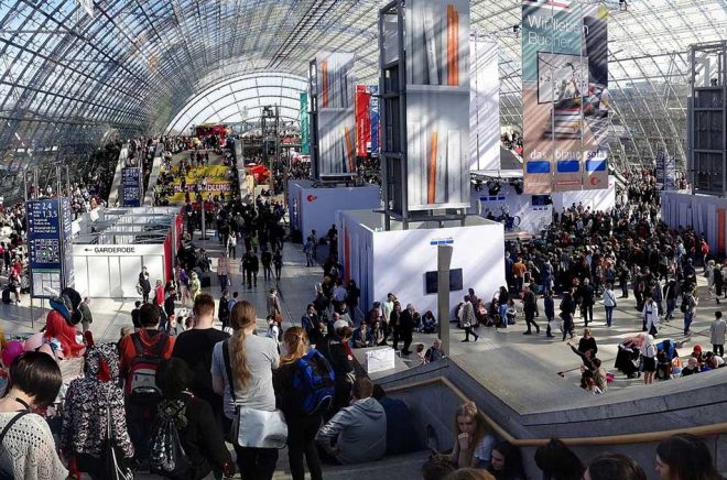 Bokmässan i Leipzig 2017. Nu ser det ut som om 2020 års mässa ställs in på grund av Coronaviruset. Foto: