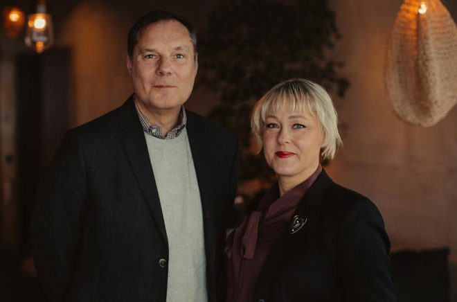 Håkan Bravinger och Jenni Blom Castenfors, nya förlagschefer på Norstedts respektive Rabén & Sjögren. Foto: Kajsa Göransson.