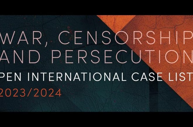 PEN International sin Case List för 2023 – en rapport om läget för fängslade och hotade författare runt om i världen.