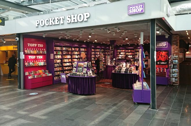 Pocketshops butik på Malmö Central. Kommer den att heta Adlibris om några år?
