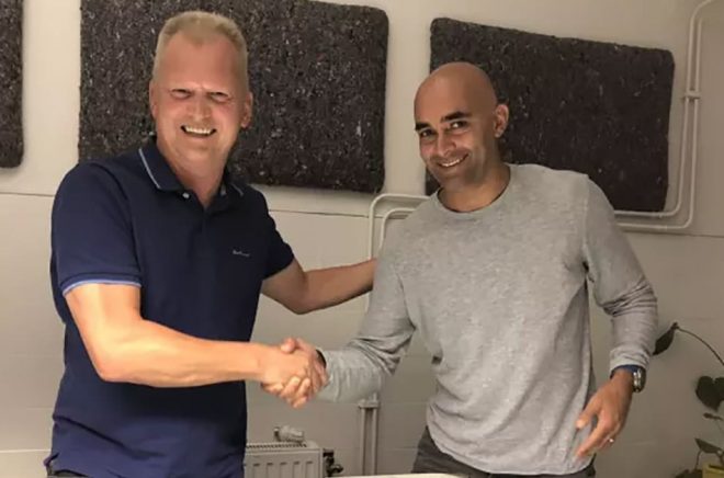 Björn Tallén, vd för Speed Logistics och Xerxes Malekani, vd för Publit.