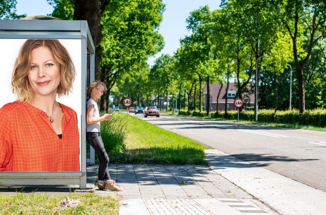 Louise Bäckeln, förlagschef LB förlag. Foto: Pressbild. Bakgrundsfoto: iStock. Montage: Boktugg.