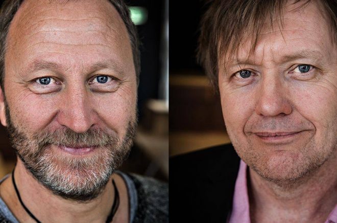 Författarna Sören Olsson och Anders Jacobsson flyttar från Egmont till Storytel. Foto: TT Nyhetsbyrån.