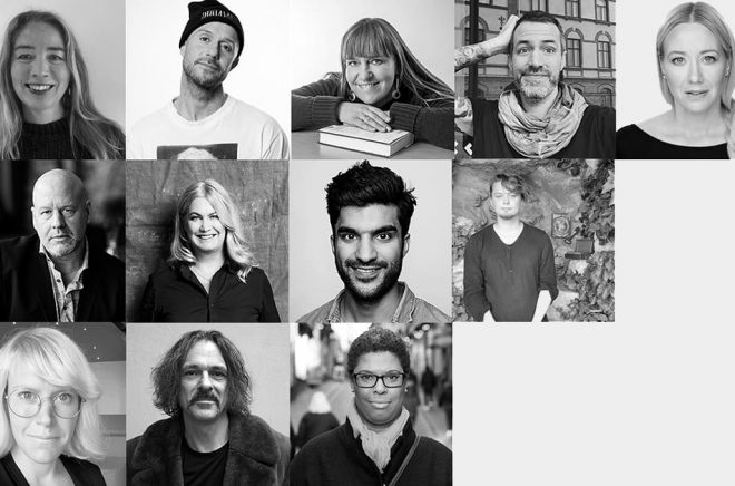 Jurymedlemmarna för Storytel Awards 2019. Från vänster, övre raden: Lena Tallberg, Fredrik Apollo Asplund, Kerstin Bergman, Marcus Biderholt, Sara Edwardsson, 
Mittenraden från vänster: Magnus Utvik, Helen Stommel Olsson, Farzad Farzaneh, Albin Alvtegen.
Nedre raden från vänster: Amanda Stenberg, Johanna Lundin, Ludvig Josephson.