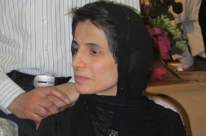 Den iranska skribenten och juristen Nasrin Sotoudeh får årets Tucholskypris. Foto: Hossein Ronaghi, arkivbild TT.