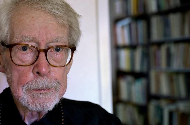 Göran Malmqvist fotograferad inför sin 95-årsdag i juni 2019. Arkivbild: Janerik Henriksson/TT.