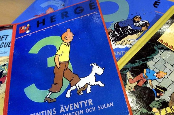 En Tintin-teckning har sålts för fyra miljoner kronor på en auktion i Paris. Arkivbild: Claudio Bresciani / TT.