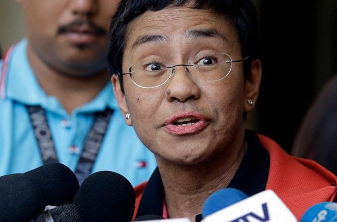 Maria Ressa är årets mottagare av Tucholskypriset. Arkivbild: Aaron Favila/AP/TT.