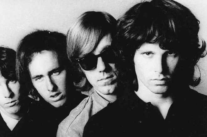 John Densmore, Robbie Krieger, Ray Manzarek och Jim Morrison i The Doors. Arkivbild: AP/TT.