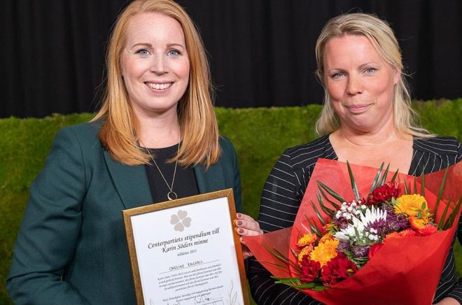 Annie Lööf Karin Söder-stipendiet Caroline Engvall