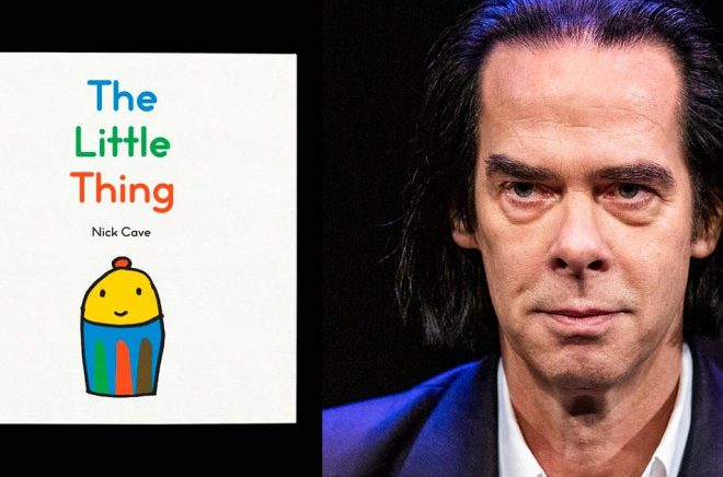 Nick Cave ger sig in i barnboksbranschen. Arkivbild: Olafur Steinar Gestsson. Omslaget till hans nya bok. Montage: Boktugg.