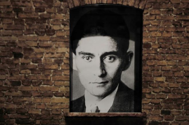 Franz Kafka på en bild som visas i Minnes- och toleransmuseet i Mexico City. Arkivbild: Miguel Tovar/AP/TT.