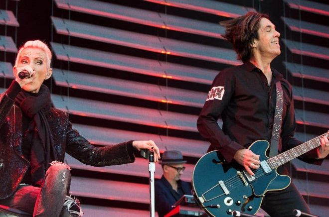 Marie Fredriksson och Per Gessle i Roxette. Foto: Suvad Mrkonjic/TT