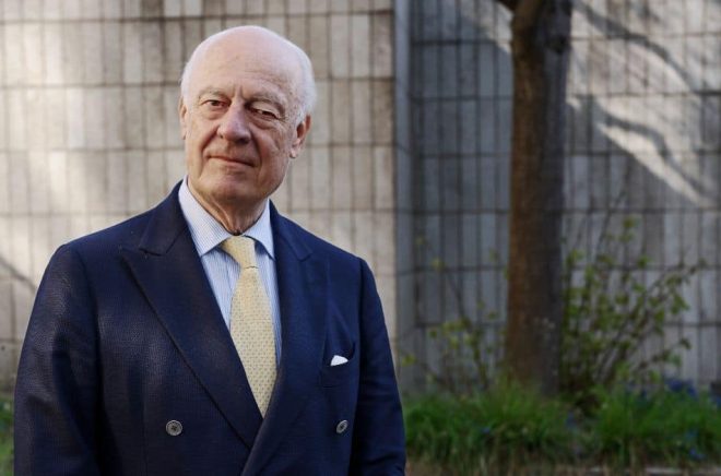 FN-sändebudet Staffan de Mistura som skrivit en bok om sina FN-uppdrag.
Foto: Paul Wennerholm