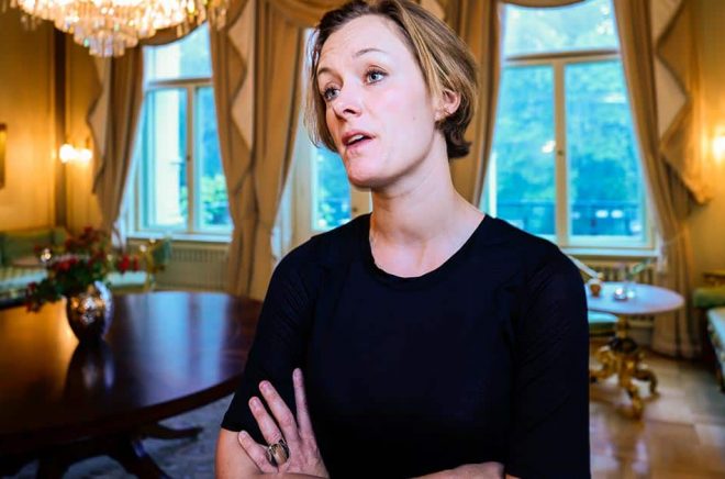 Norges kulturminister Anette Trettebergstuen, (Arbeiderpartiet ), vill förlänga de fasta bokpriserna. Foto: Geir Olsen/NTB/TT.