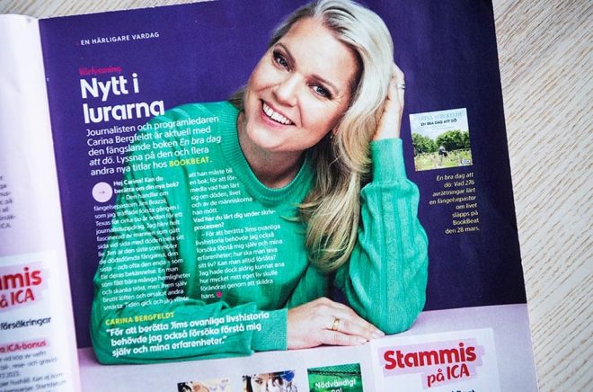 Carina Bergfeldt i Icas kundtidning Stammis. Foto: Caisa Rasmussen/TT.