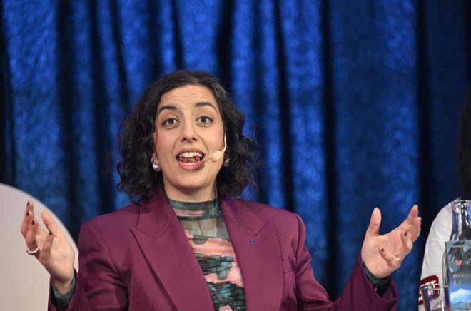 Simona Mohamsson, partiledare för Liberalerna. Foto: Fredrik Sandberg/TT.