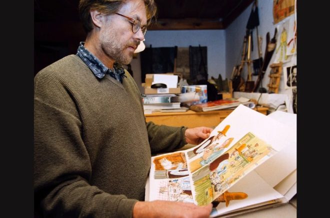 Sven Nordqvist skrev den första boken om Pettson och Findus 1984. Arkivbild: MATS ÅSTRAND/TT.
