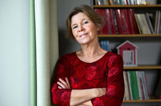 Ingelin Angerborn är årets vinnare av Astrid Lindgren-priset. Foto: Fredrik Sandberg/TT.